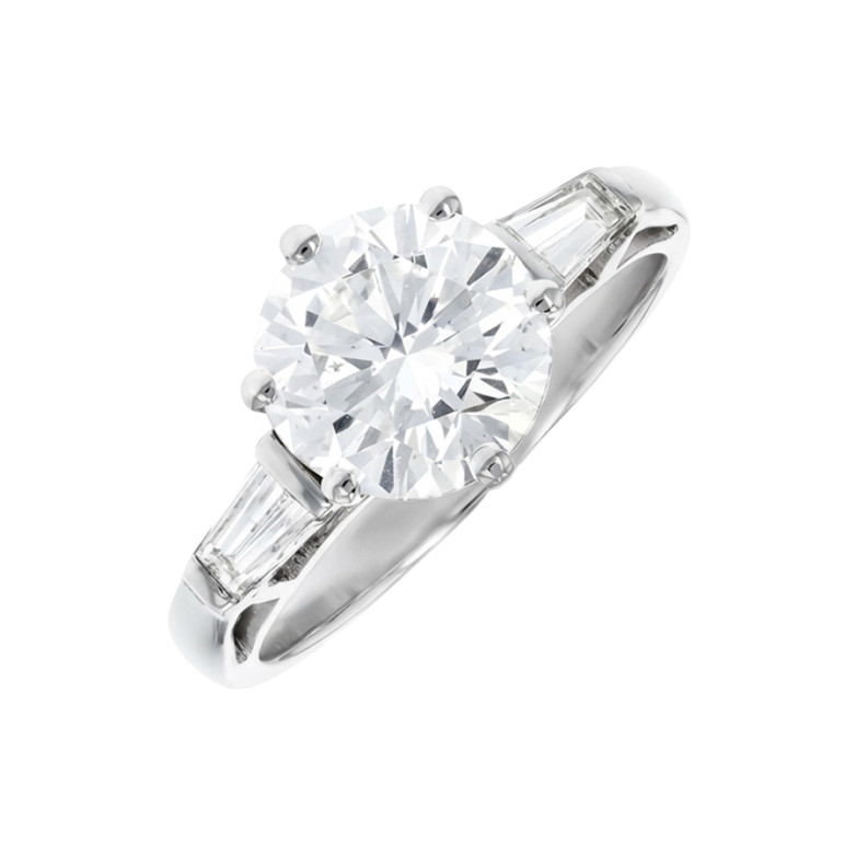 Solitaire diamants 2.28 carats or blanc 4.83g Comme neuf -  reconditionné disponible sur Gemme Les Bijoux